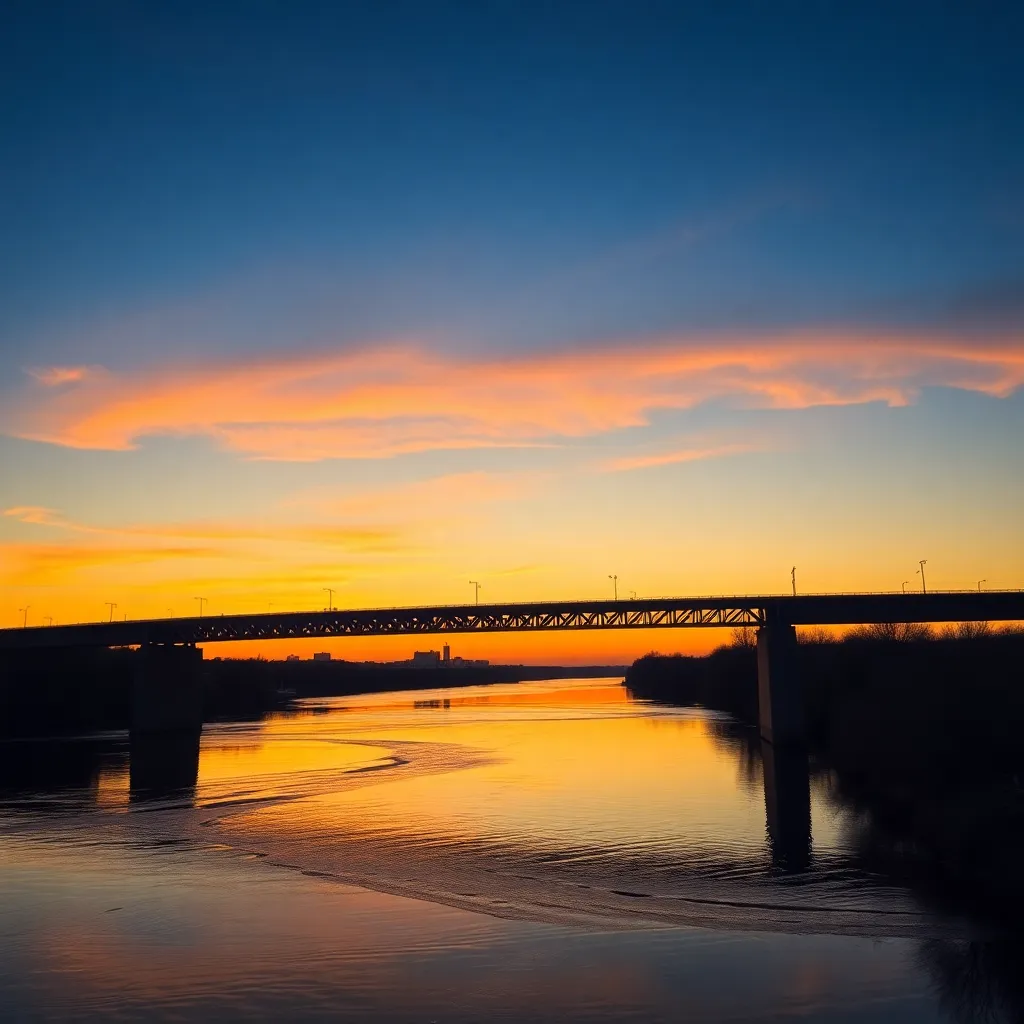 A bridge over a New Jersey river at dusk, symbolizing the path to recovery